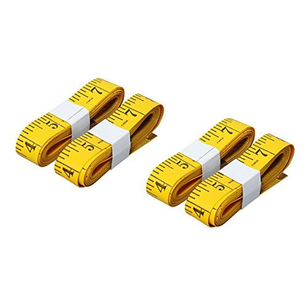 Penta Angel 120 Inches Double-Scale Soft Plastic Flexible Body Tape Measure Sewing Tailor Cloth Craft Ruler Yellow 2PCS